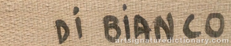 Authentic signature by Pascual DI BIANCO on Painting/Watercolour artwork