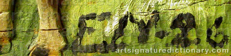 Authentic signature by Per Emil NÄSVALL on artwork