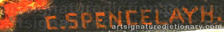 Authentic signature by Charles SPENCELAYH on  artwork
