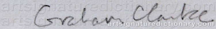 Authentic signature by Graham CLARKE on  artwork