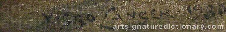 Signature by Viggo LANGER