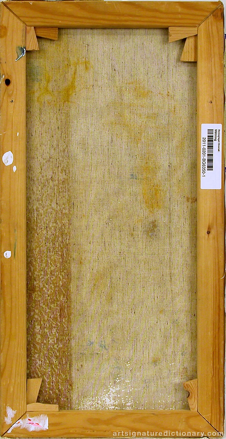 Close-up details showing Alfred LENICA signature forgery characteristics