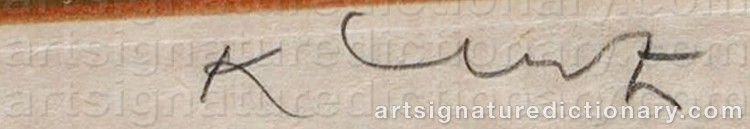 Authentic signature by Kaiko MOTI on Painting/Watercolour artwork