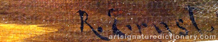 Authentic signature by Rudolph ERNST on  artwork