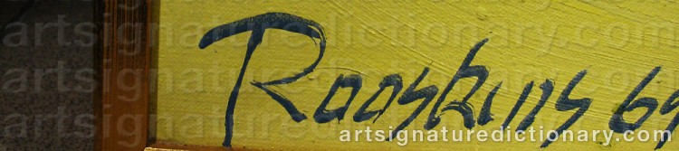 Signature by Anton ROOSKENS