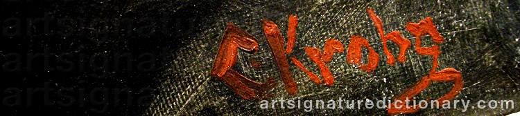 Signature by Christian KROHG