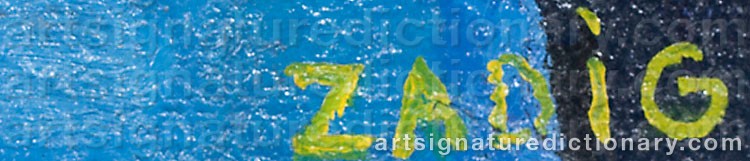 Signature by Jaques ZADIG