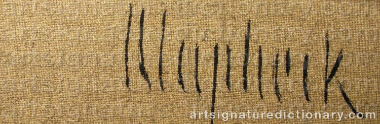 Signature by Konrad KLAPHECK