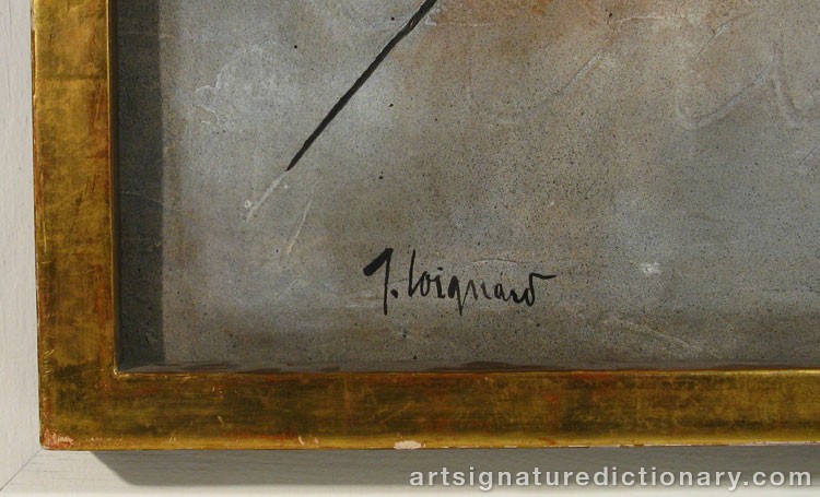 Close-up details showing James COIGNARD signature forgery characteristics