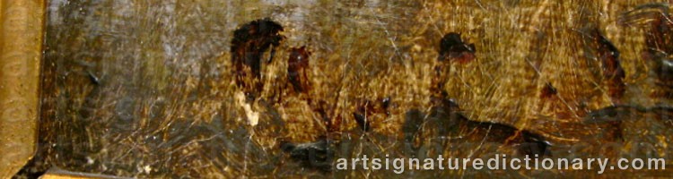 Authentic signature by Godfred CHRISTENSEN on artwork