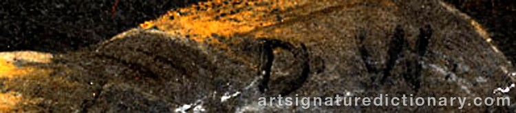 Authentic signature by Denis WATERLOO on  artwork