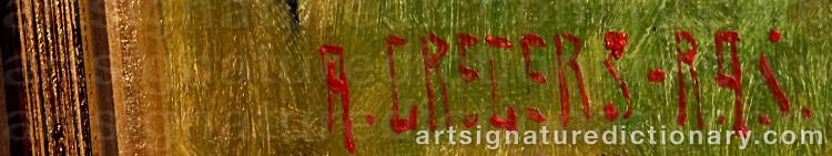 Authentic signature by Alfred GREGERS-RASMUSSEN on artwork
