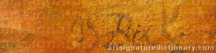 Authentic signature by Jacob Samuel BECK on  artwork