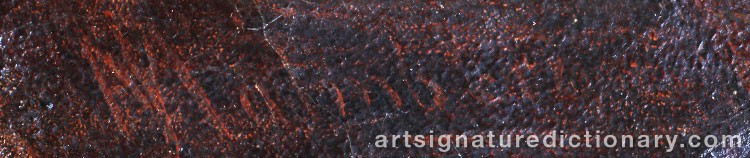 Authentic signature by Johan Josef MALMBERG on  artwork