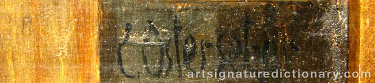 Authentic signature by Carl OSTERSETZER on  artwork