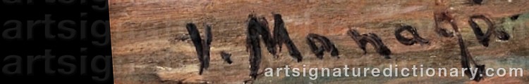 Authentic signature by Vincent MANAGO on Painting/Watercolour artwork