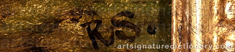 Authentic signature by Russell SMITH on Painting/Watercolour artwork