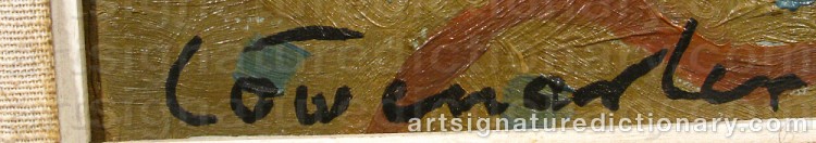 Authentic signature by Kjell LÖWENADLER on Painting/Watercolour artwork