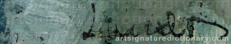 Authentic signature by Anitra LUCANDER on Painting/Watercolour artwork