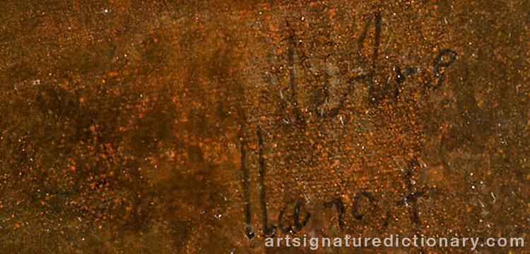 Authentic signature by Juan De ARELLANO on  artwork