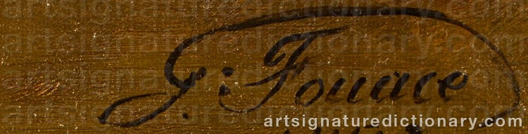 Authentic signature by Guillaume Romain FOUACE on  artwork