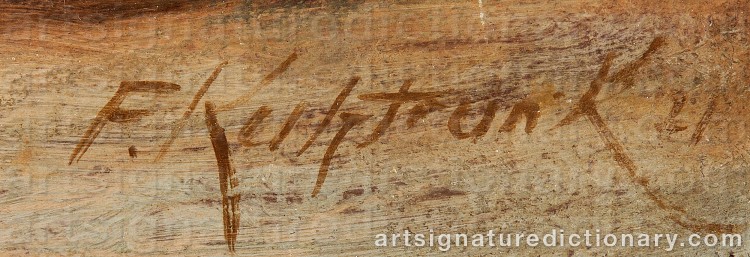 Authentic signature by Franz KULSTRUNK on Painting/Watercolour artwork