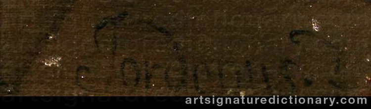 Authentic signature by Luca GIORDANO on  artwork