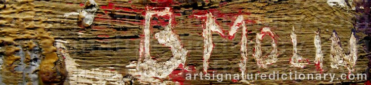 Authentic signature by Brita MOLIN on artwork