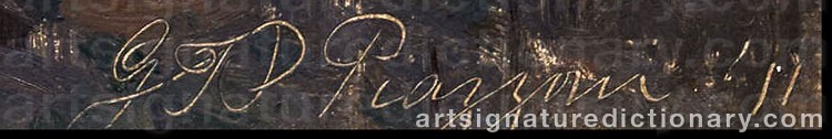 Authentic signature by Gottardo PIAZZONI on Painting/Watercolour artwork
