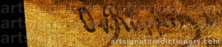 Authentic signature by Otto Von RUPPERT on  artwork