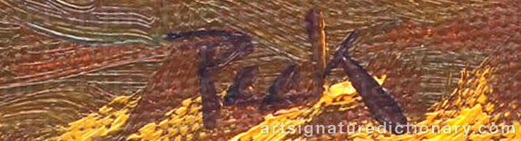 Authentic signature by Carol PEEK on Painting/Watercolour artwork