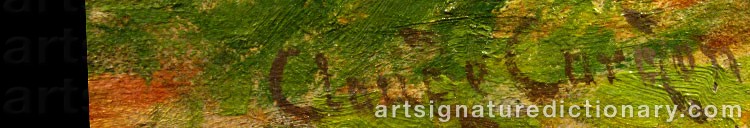 Authentic signature by Claude CARDON on artwork