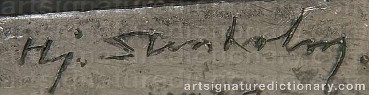 Authentic signature by Sten Hjalmar STENHOLM on Sculpture artwork