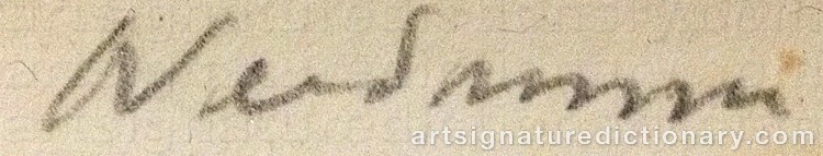 Authentic signature by Odd NERDRUM on artwork