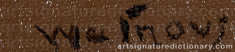 Authentic signature by Harry Wilson WATROUS on Painting/Watercolour artwork