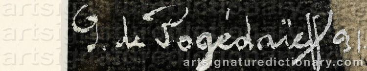 Signature by Georges Anatolievich POGEDAIEFF