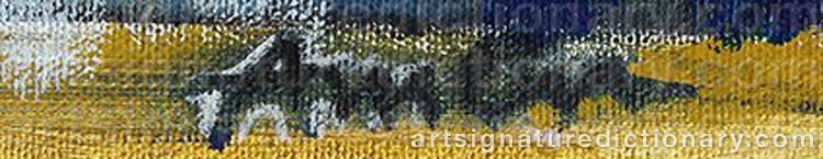 Authentic signature by Irving AMEN on Painting/Watercolour artwork