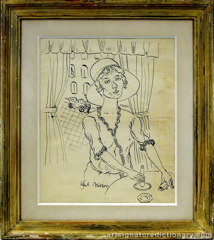 Close-up details showing Axel NILSSON signature forgery characteristics