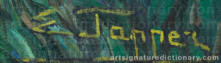 Authentic signature by Eino TANNER on Painting/Watercolour artwork