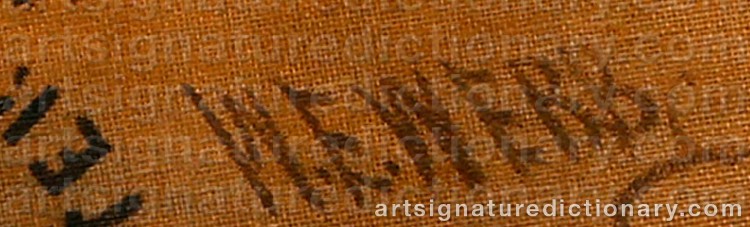 Authentic signature by William WEBB on Painting/Watercolour artwork