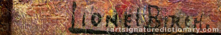 Authentic signature by Lionel BIRCH on Painting/Watercolour artwork