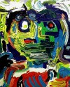 Close-up details showing Karel APPEL signature forgery characteristics