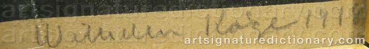 Signature by Wilhelm KÅGE