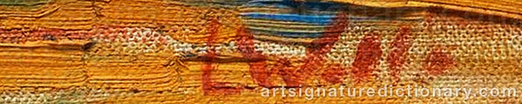 Authentic signature by Lucy Dolling WELLS on Painting/Watercolour artwork