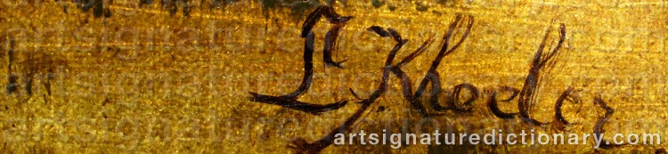 Authentic signature by L. KHOELER on  artwork