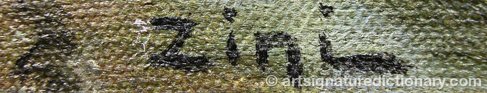 Authentic signature by Umberto ZINI on  artwork