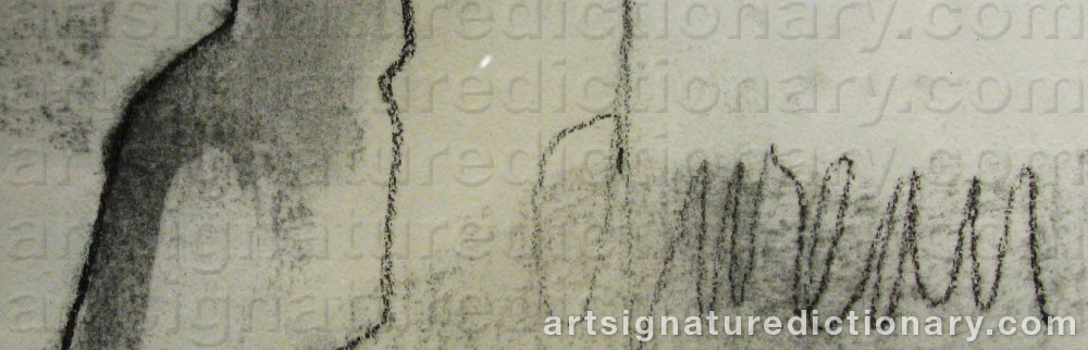 Authentic signature by George DUREAU on  artwork