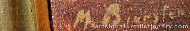 Authentic signature by Magnus BJURSTEN on  artwork