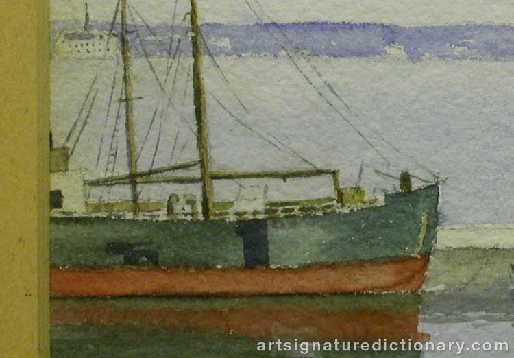 Close-up details showing Carl Wilhelm BARTH signature forgery characteristics