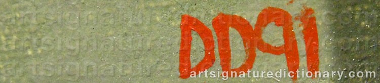 Authentic signature by David DENBY on artwork